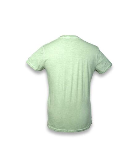 Tee shirt manches courtes homme - Motif imprimé - vert