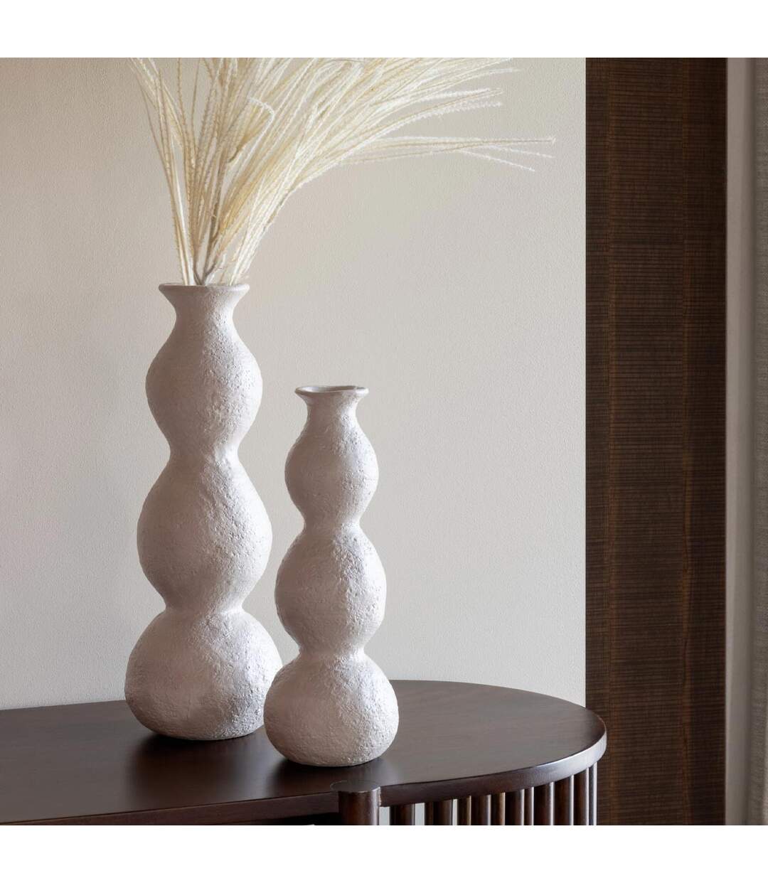 Vase Chandelier en Céramique Olina 37cm Crème-3