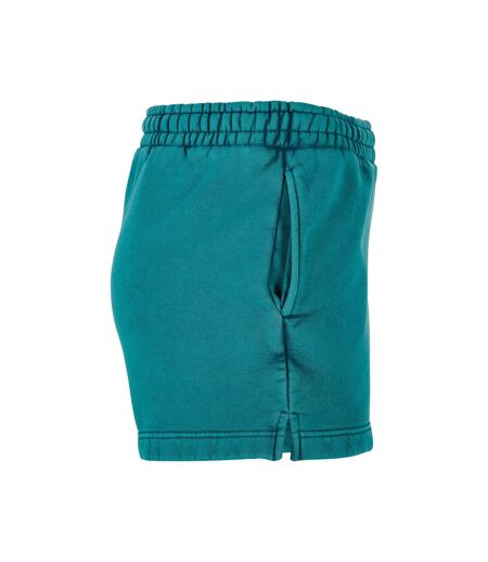 Womens/ladies Stone Wash Shorts Water Green Urban Classics