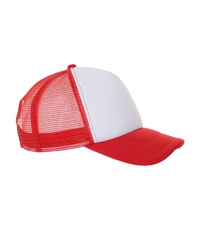 Casquette adulte unisexe blanc/rouge SOLS