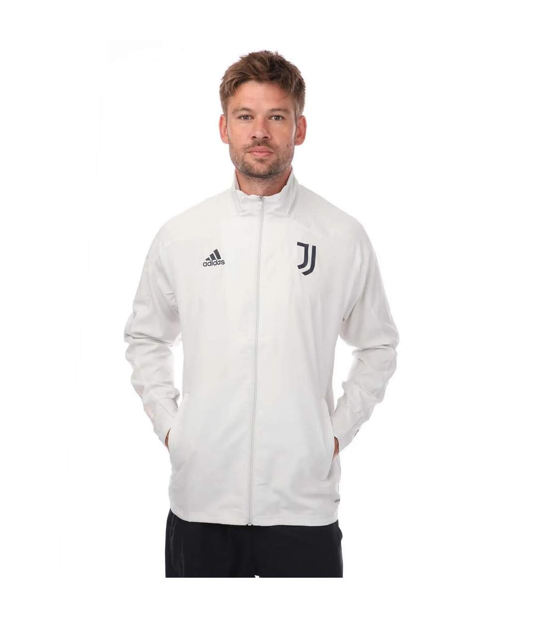 Veste de survêtement 2020/21 presentation homme gris Adidas-1