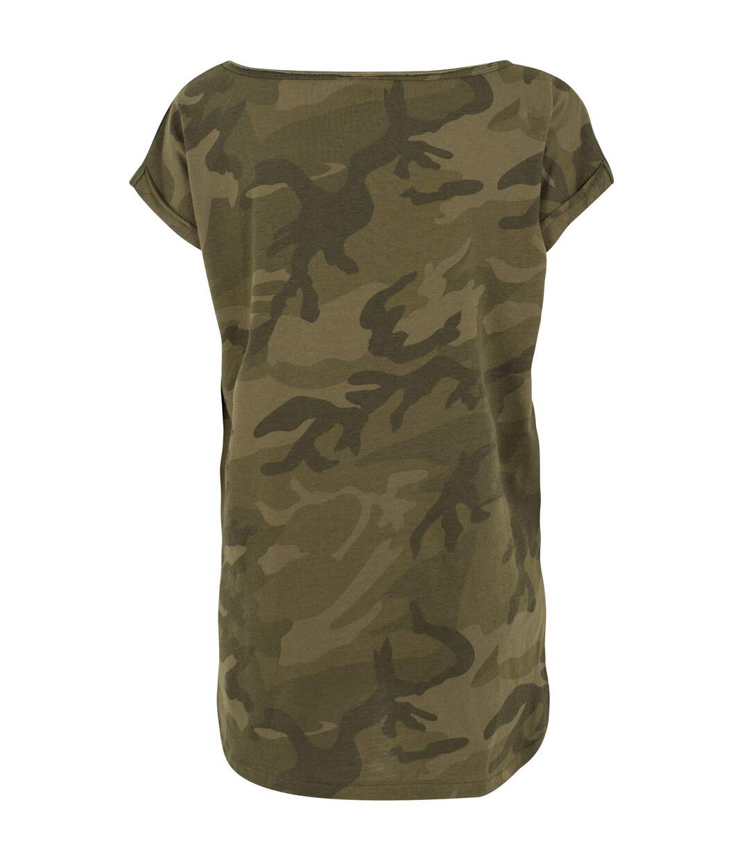T-shirt Motif/style Camouflage Femme Vert Camouflage Build Your Brand-2