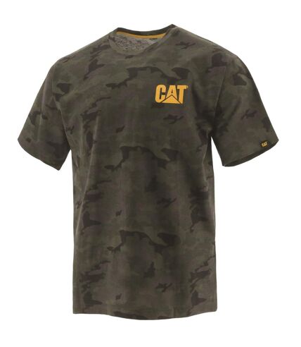 Caterpillar Mens Trademark T-Shirt (Green/Dark Brown) - UTFS7886