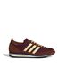 Womens/ladies Sl72 Suede Trainers Maroon Brown Adidas-1