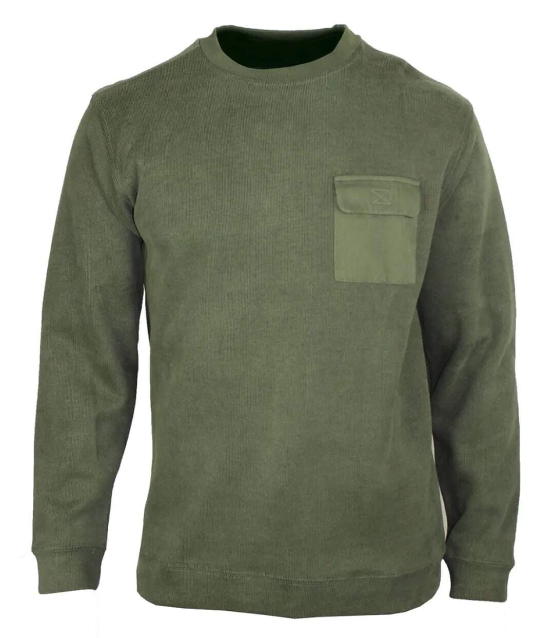 Sweat Homme Ledertys Kaki avec Poche et Renforts (Réf. LY0707)-2
