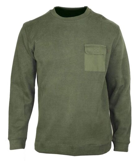 Sweat Homme Ledertys Kaki avec Poche et Renforts (Réf. LY0707)