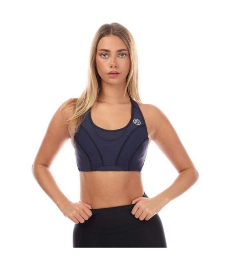 Womens/ladies Series-3 Hi-impact Sports Bra Navy Skins