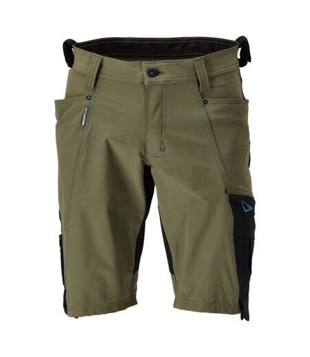 Mens Advanced Work Shorts Moss Green Black Mascot