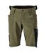 Mens Advanced Work Shorts Moss Green Black Mascot-1