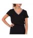T-shirt noir femme freeman porter tonia linen-1