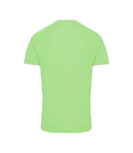 Tri Dri Mens Panelled Short Sleeve T-Shirt (Lightning Green)