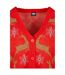 Cardigan Manches Longues Noël Femme Rouge Doré Urban Classics-4