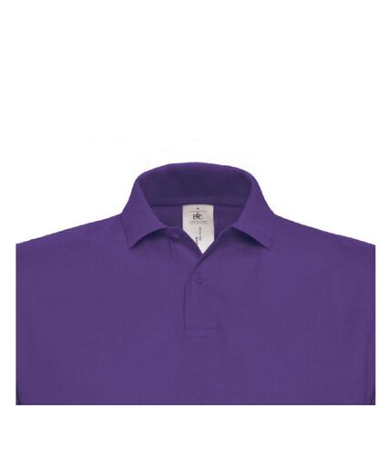 B&C ID.001 Unisex Adults Short Sleeve Polo Shirt (Purple) - UTBC1285