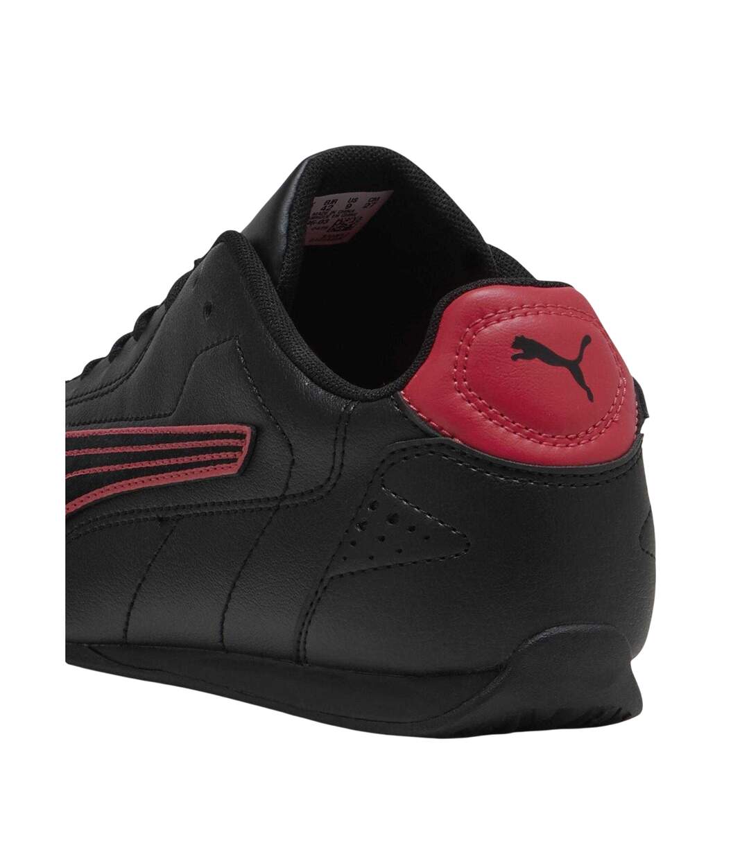 Mens Catch Ferrari Suede Trainers Black Red Puma-2