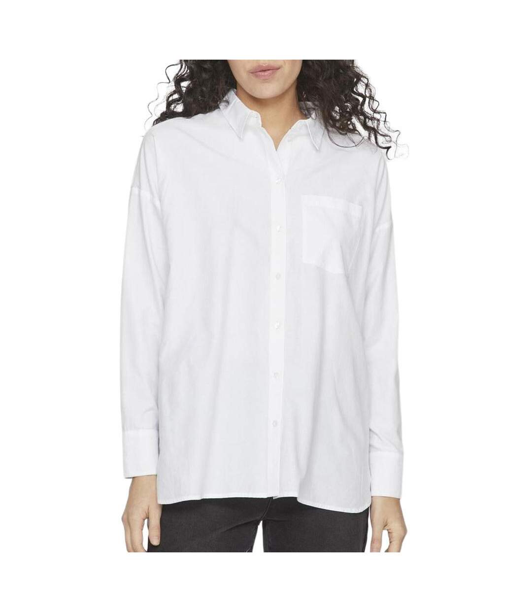 Chemise manches longues blanche femme vila vidarma-1