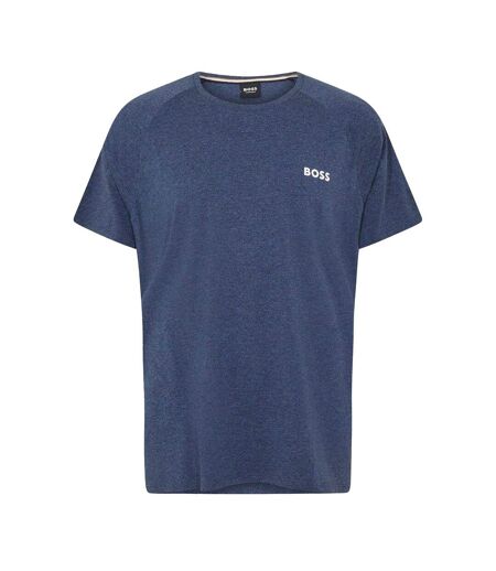 T-shirt Manches Raglan Motif/style Logo Rise Homme Bleu Marine Chiné Boss