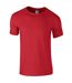 Gildan Mens Short Sleeve Soft-Style T-Shirt (Red)