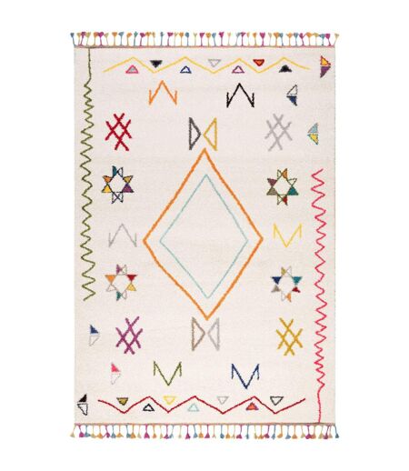 Tapis berbère tissé motif ethnic JADIDA