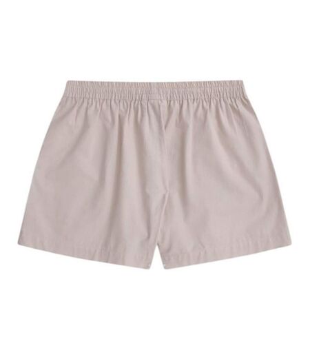 Womens/ladies comfort cotton shorts light beige Animal