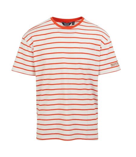 T-shirt Shorebay Homme Blanc Rouge Orangé Regatta