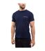 T-shirt Motif/style Petit Logo Homme Bleu Marine Ozoshi-1