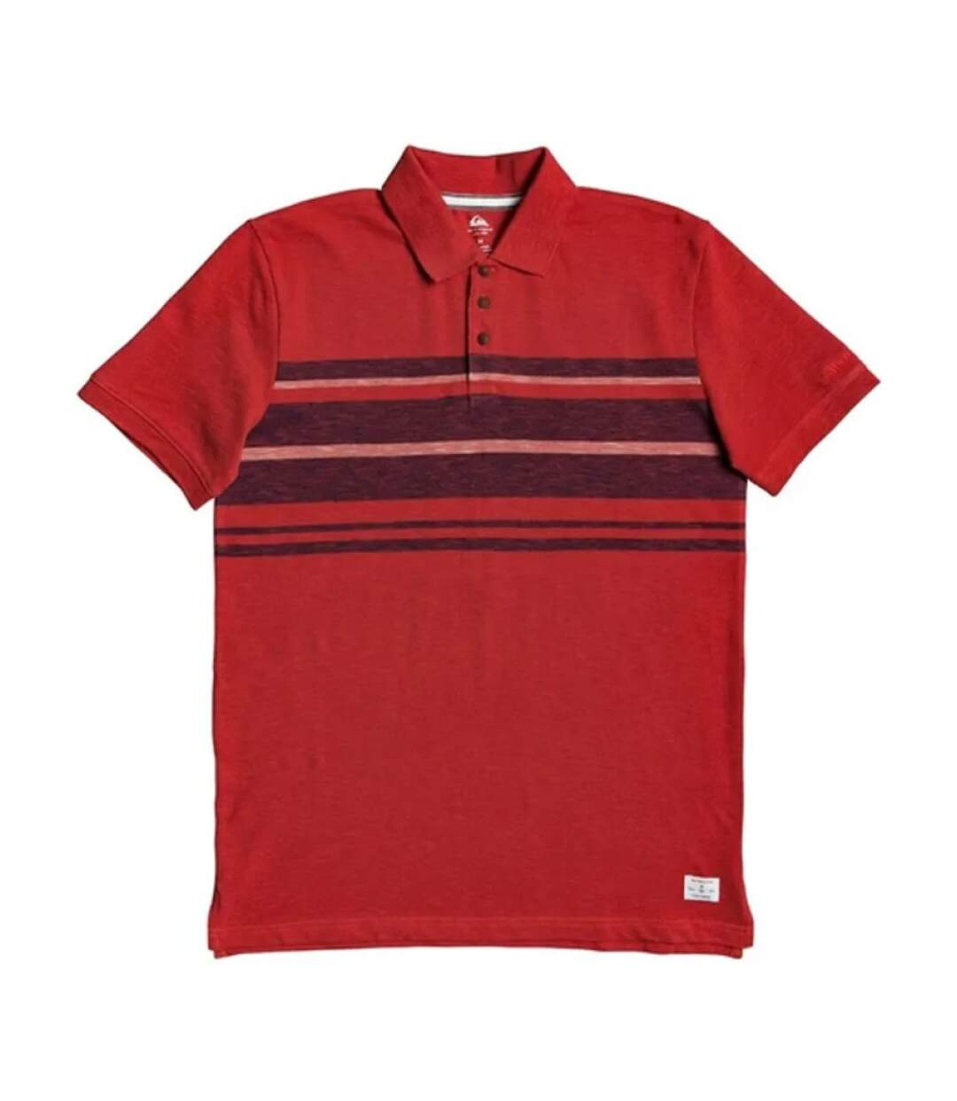 Polo Rouge  Rayures Homme Quiksilver Ligne de mer - S-1