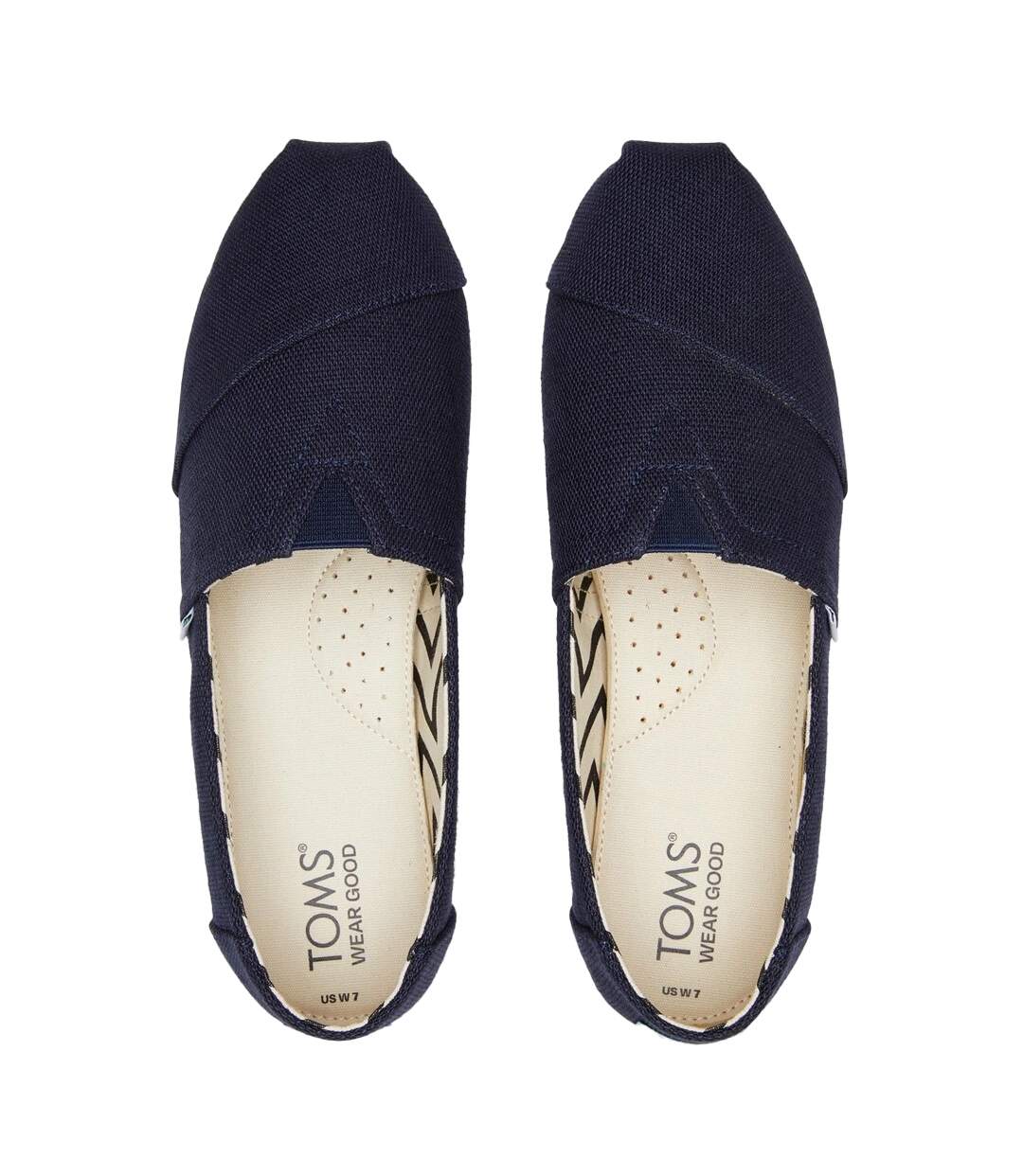 Womens/ladies Alpargata Slip-on Shoes Navy Toms-3