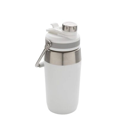 Dual function lid stainless steel vacuum insulated 500ml water bottle one size white XD Collection
