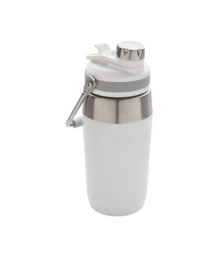 Dual function lid stainless steel vacuum insulated 500ml water bottle one size white XD Collection
