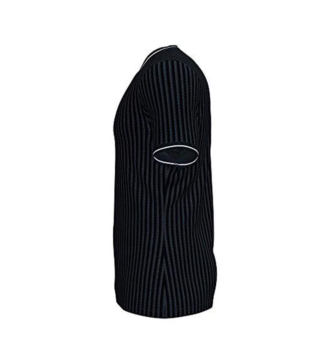 Maillot De Foot Manches Courtes Motif/style À Rayures Homme Noir Joma-3