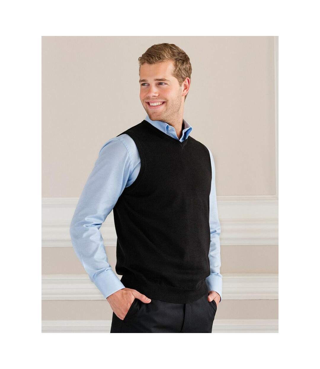 Collection Pull Sans Manches Homme Noir Russell-1