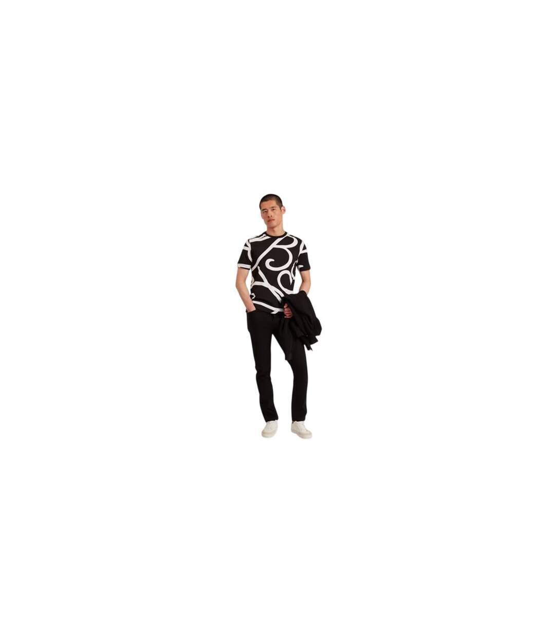 T-shirt Motif/style Texte Homme Noir Ted Baker-1