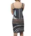 Robe femme bretelles fines imprimée graphique coupe droite-2