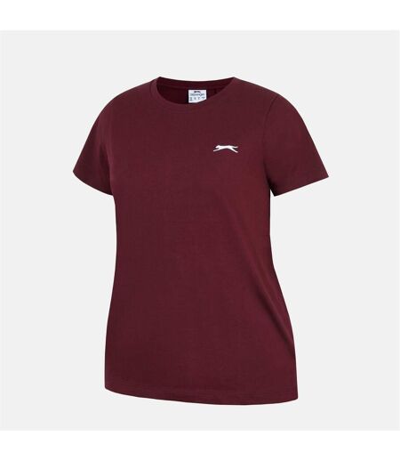 T-shirt Motif/style Uni Femme Bordeaux Slazenger