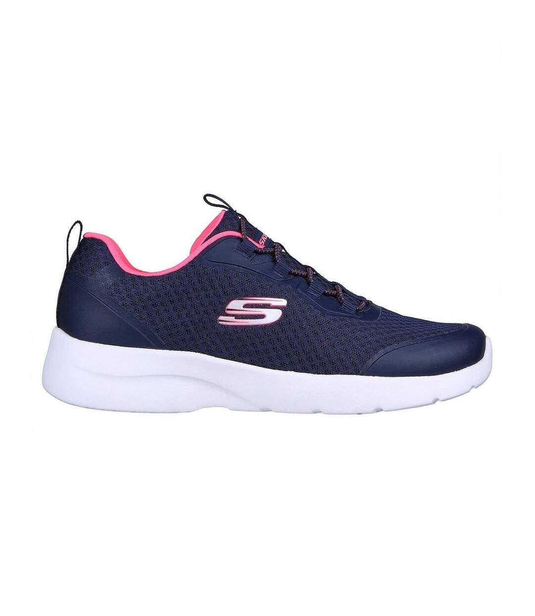 Womens/ladies Dynamight 2.0 Social Orbit Trainers Navy Hot Pink Skechers-1