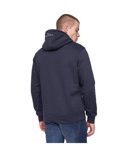 Mens hentyme logo hoodie navy Henleys