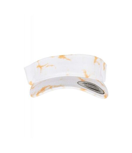 Unisex adult flexfit batik dye visor cap orange/white Yupoong