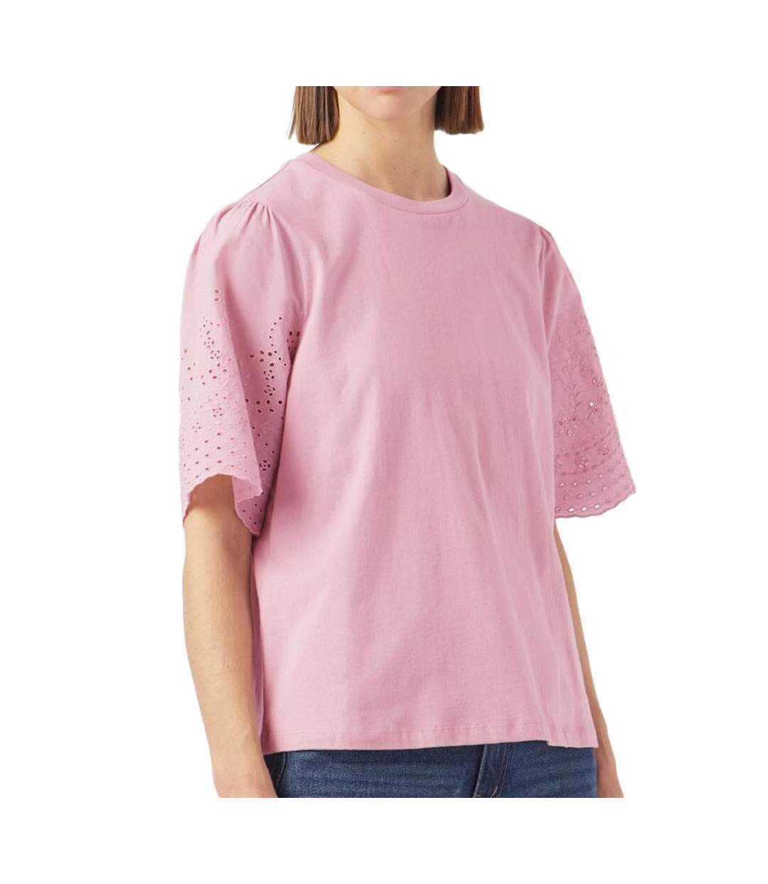 T-Shirt rose femme yas yaslex-1