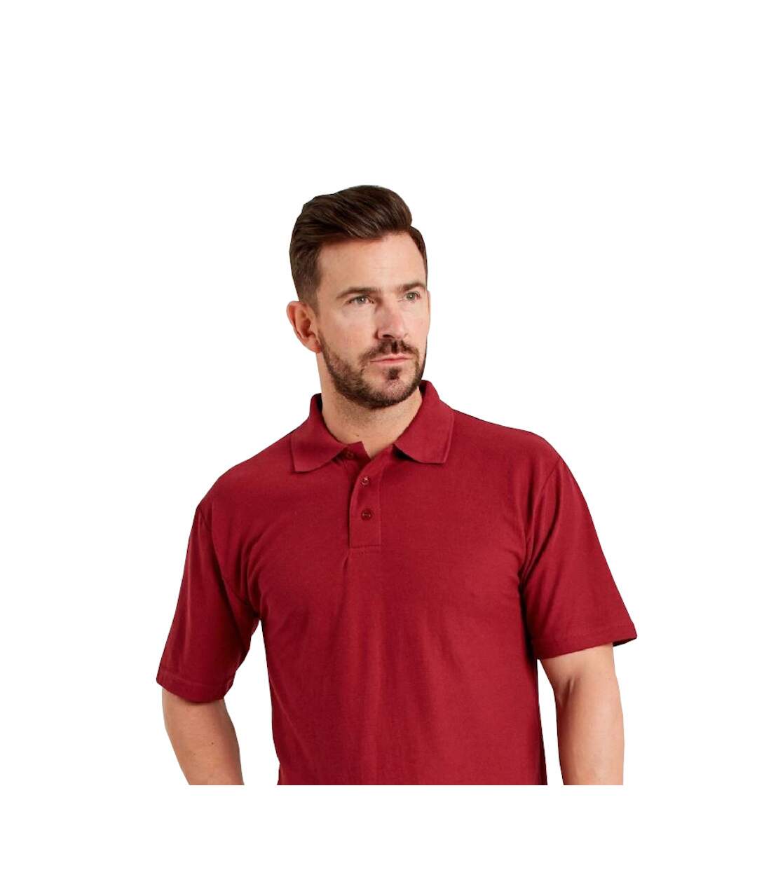 UCC 50/50 Mens Plain Piqué Short Sleeve Polo Shirt (Burgundy) - UTBC1194-2