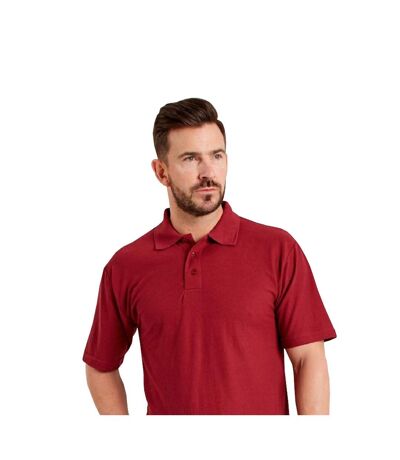 UCC 50/50 Mens Plain Piqué Short Sleeve Polo Shirt (Burgundy) - UTBC1194