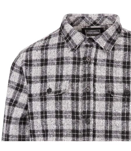 Chemise Manches Longues Motif/style À Carreaux Portlaw Homme Noir Blanc À Carreaux Trespass