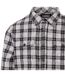 Chemise Manches Longues Motif/style À Carreaux Portlaw Homme Noir Blanc À Carreaux Trespass-3