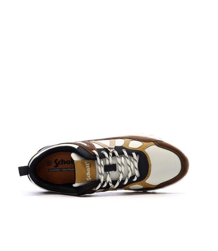 Baskets beige/bordeaux/moutarde homme schott heck