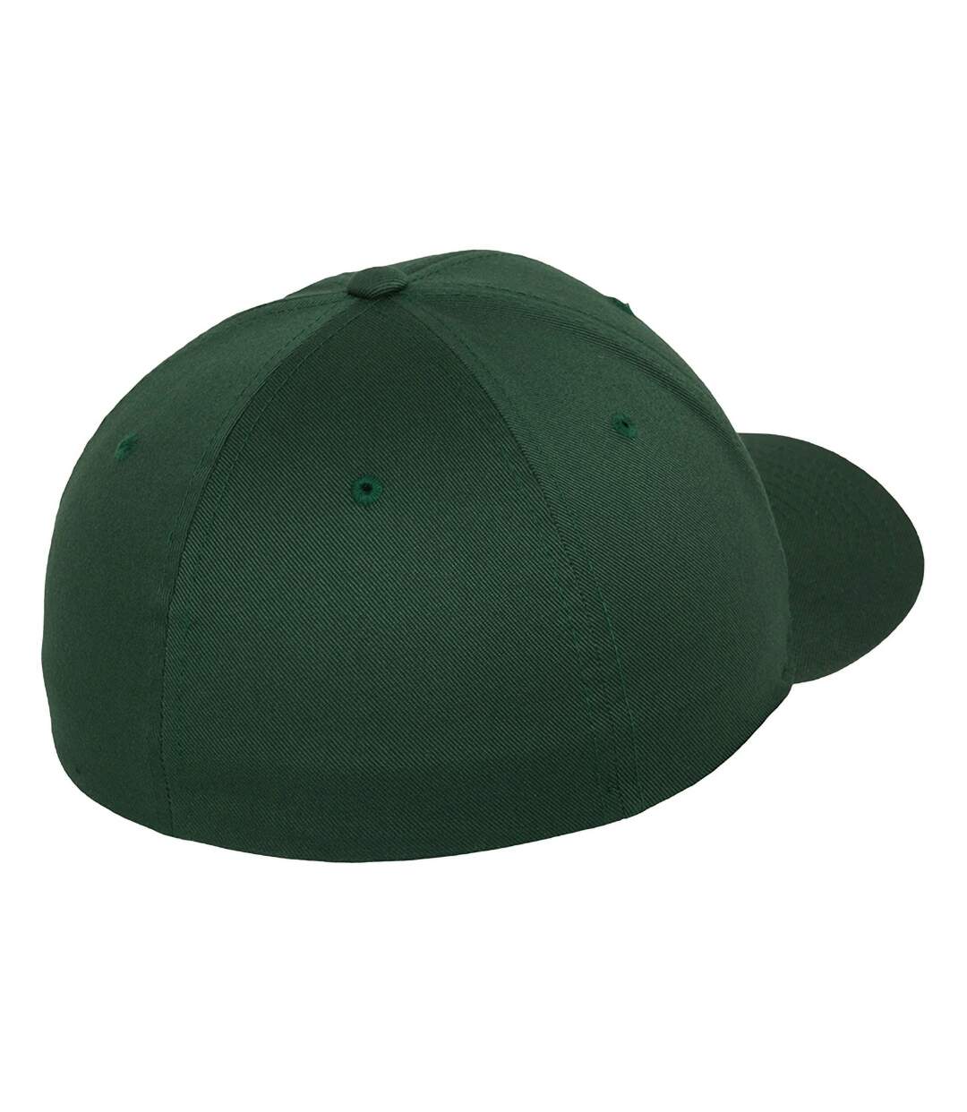 Casquette peignée wooly unisexe vert foncé Flexfit-2