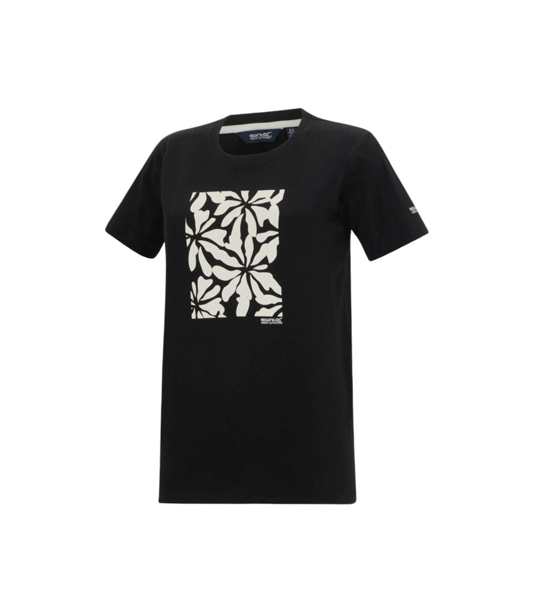 T-shirt Manches Courtes Motif/style Floral Filandra Femme Noir Regatta-3