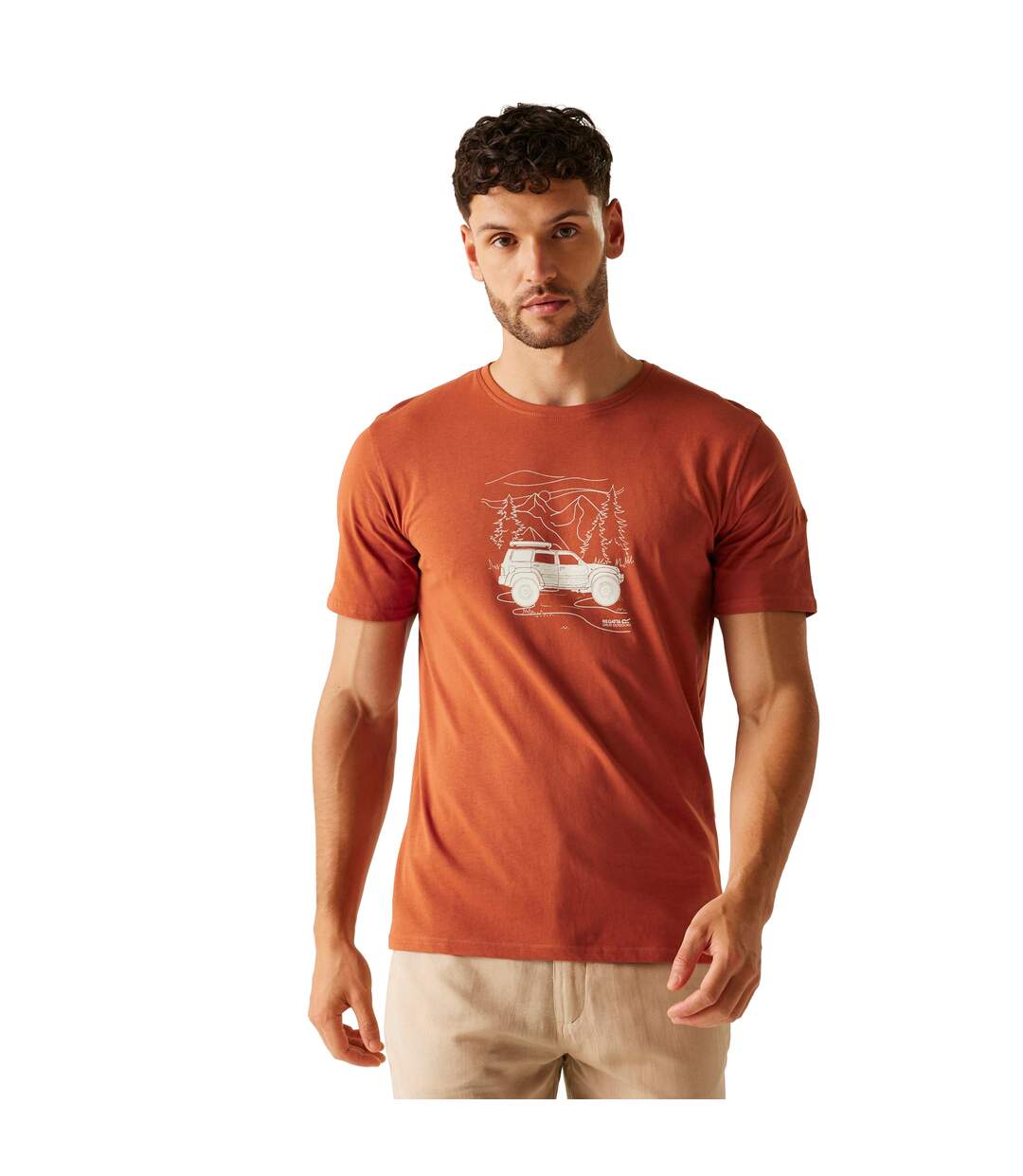 T-shirt cline homme terre cuite Regatta-3