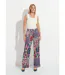 Pantalon large taille élastiquée satin imprimé-3