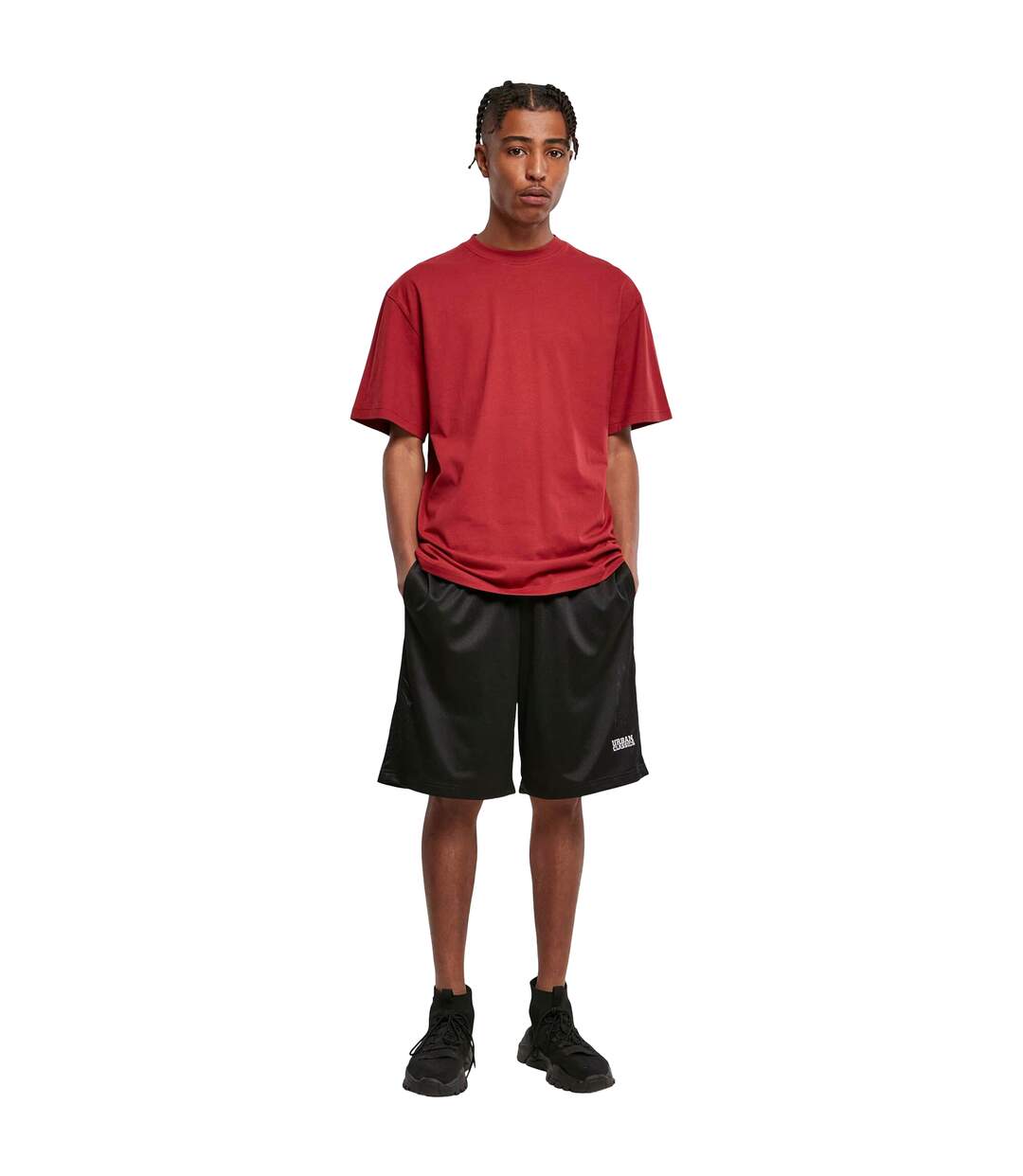 T-shirt Motif/style Uni Homme Rouge Orangé Urban Classics-1