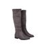 Womens/ladies karina ruched flat knee-high boots grey Dorothy Perkins-1