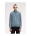 Mens Logo Half Zip Sweatshirt Blue Fred Perry-3